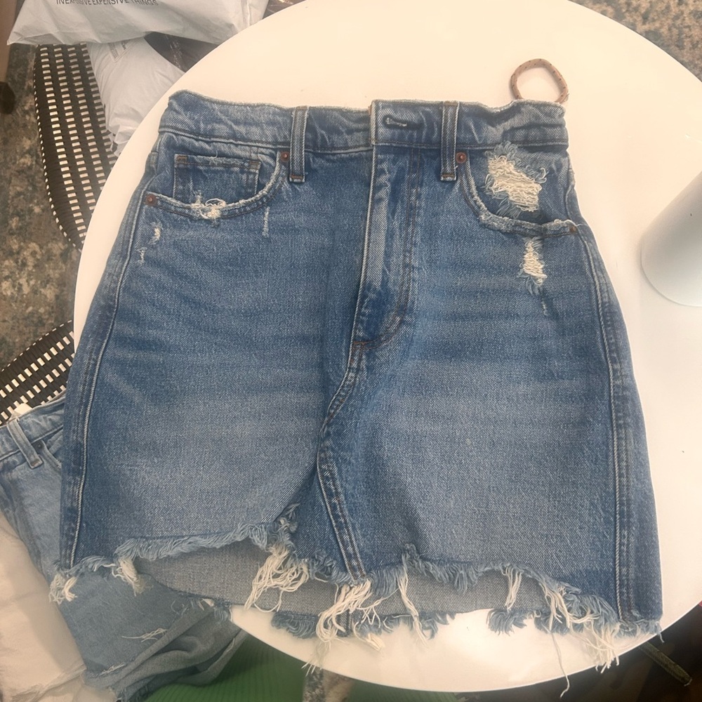 Abercrombie & Fitch Blue Denim Skirt